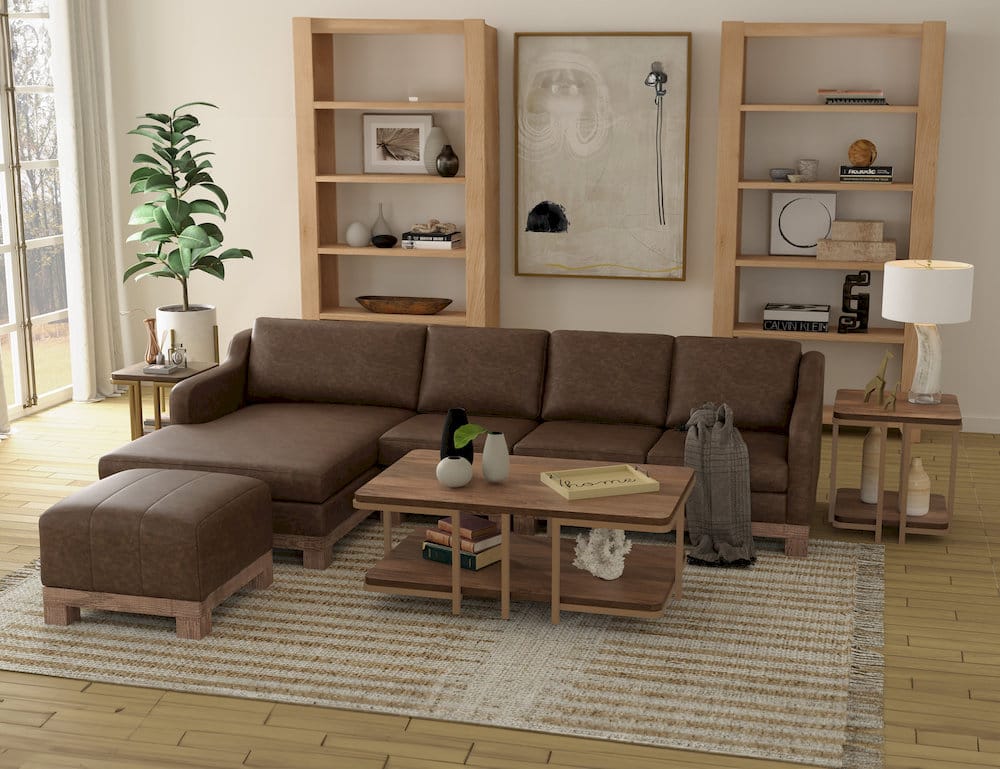 IFD  - Samba  - Wooden Frame & Base, Sectional  - Brown  - IUP298-LOV-LF-212 view 4