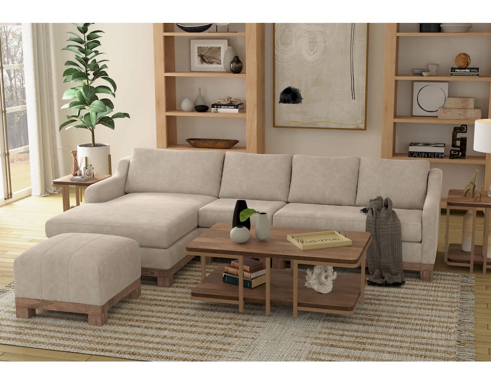 IFD  - Samba  - Wooden Frame & Base, Sectional Left Chaise  - Gray  - IUP298-CSE-LF-210 view 2