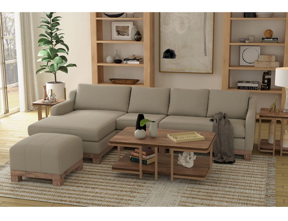 IFD  - Samba  - Wooden Frame & Base, Sectional Right-Arm Loveseat  - Gray  - IUP298-LOV-RT-151 view 2