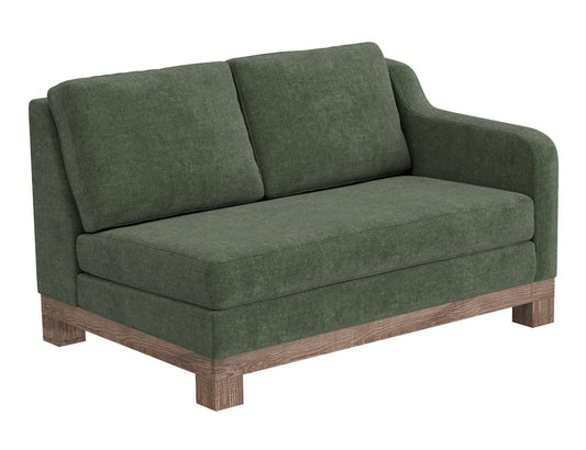 IFD  - Samba  - Wooden Frame & Base, Sectional Right-Arm Loveseat  - Green  - IUP298-LOV-RT-111 view 1