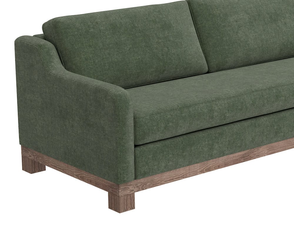 IFD  - Samba  - Wooden Frame & Base, Sectional Right-Arm Loveseat  - Green  - IUP298-LOV-RT-111 view 7