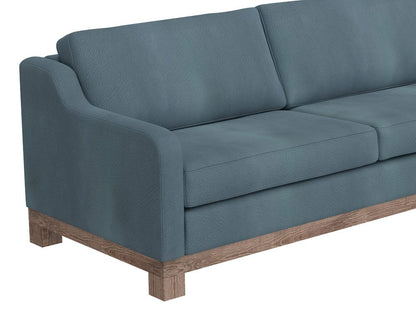 IFD  - Samba  - Wooden Frame & Base, Two-Cushion Sofa  - Blue  - IUP298-SOF-233 view 6