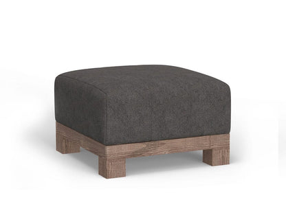 IFD  - Samba  - Wooden Frame & Base, Upholstered Square Ottoman  - Gray  - IUP298-OTT-121 view 1
