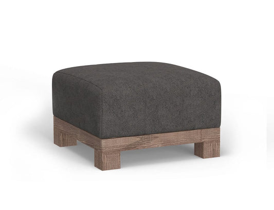 IFD  - Samba  - Wooden Frame & Base, Upholstered Square Ottoman  - Gray  - IUP298-OTT-121 view 1