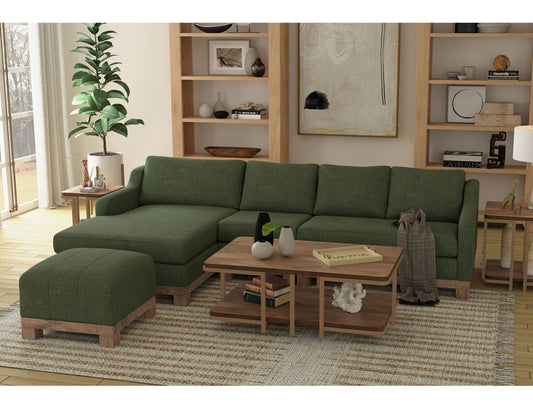 IFD - Samba - Wooden Frame & Base, Upholstered Square Ottoman - IUP298-OTT-111 view 2