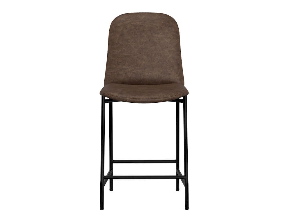 IFD  - Seating  - Wooden Frame & Metal Base, Barstool 24"  - Brown/Black  - IUP803-BST24-212 view 2
