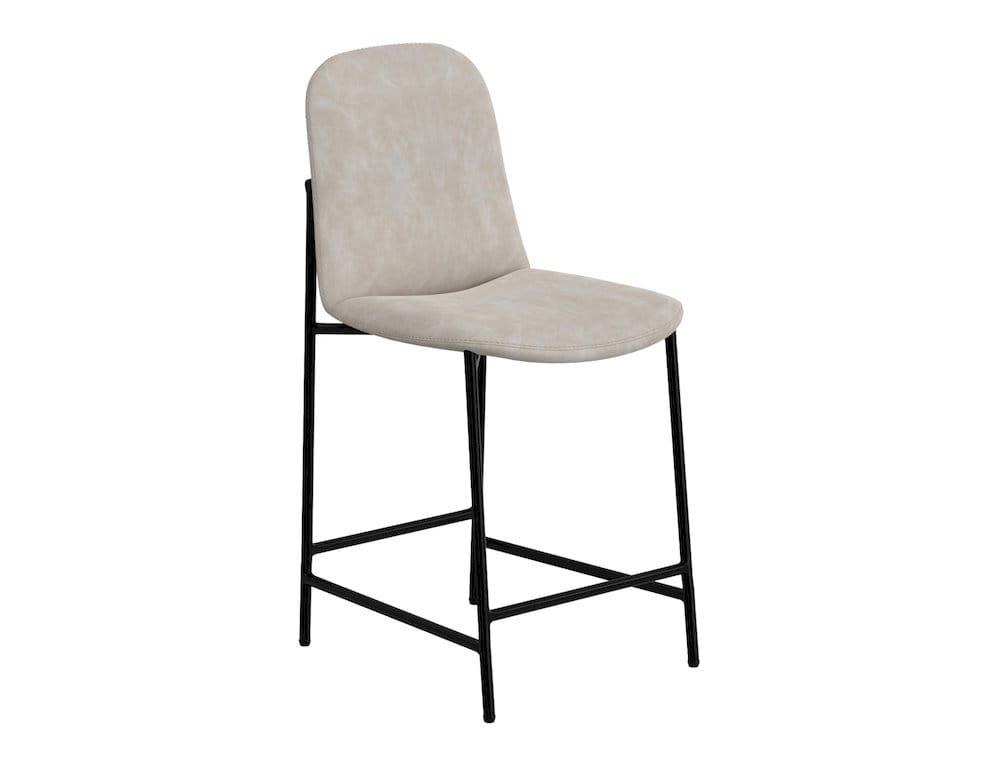 IFD  - Seating  - Wooden Frame & Metal Base, Barstool 24"  - Gray/Black  - IUP803-BST24-210 view 1