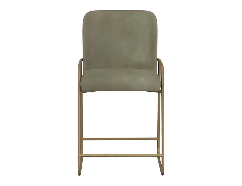 IFD  - Seating  - Wooden Frame & Metal Base, Barstool 24"  - Green/Gold  - IUP800-BST24-232 view 2