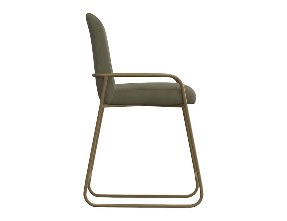 IFD  - Seating  - Wooden Frame & Metal Base, Barstool 24"  - Green/Gold  - IUP800-BST24-232 view 3