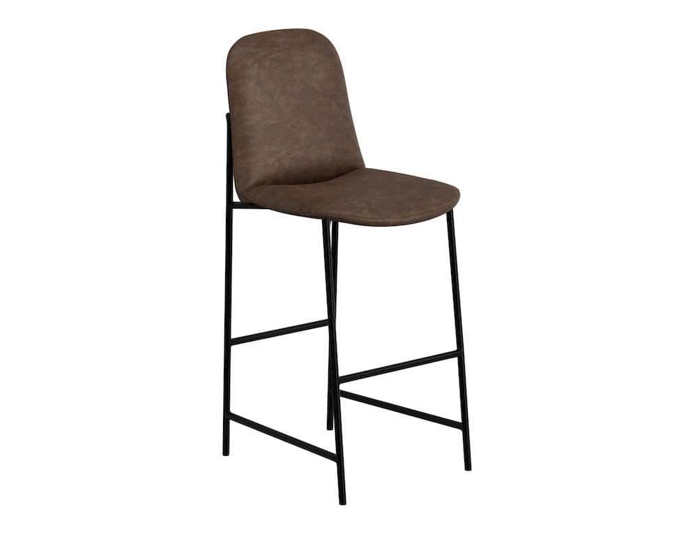 IFD  - Seating  - Wooden Frame & Metal Base, Barstool 30"  - Brown/Black  - IUP803-BST30-212 view 1