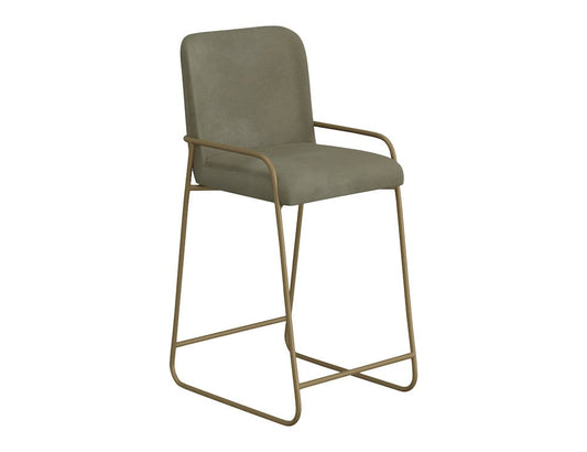 IFD  - Seating  - Wooden Frame & Metal Base, Barstool 30"  - Green/Gold  - IUP800-BST30-232 view 1