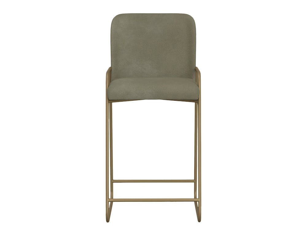 IFD  - Seating  - Wooden Frame & Metal Base, Barstool 30"  - Green/Gold  - IUP800-BST30-232 view 2