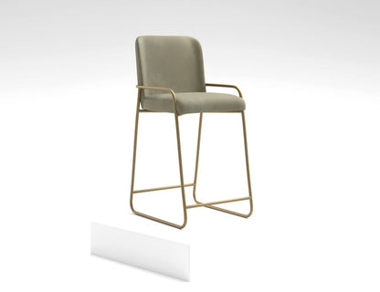 IFD  - Seating  - Wooden Frame & Metal Base, Barstool 30"  - Green/Gold  - IUP800-BST30-232 view 4