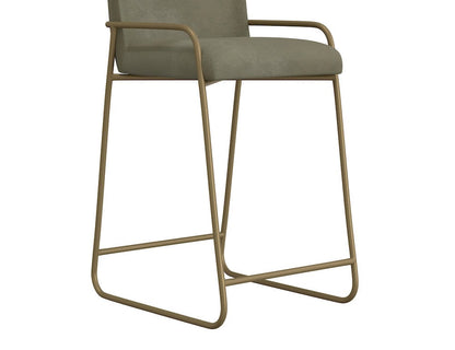 IFD  - Seating  - Wooden Frame & Metal Base, Barstool 30"  - Green/Gold  - IUP800-BST30-232 view 6