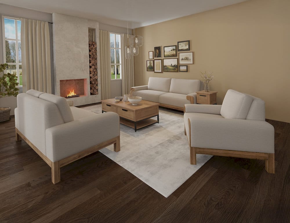 IFD  - Sedona  - Wooden Frame & Base 2 cushions, Sofa  - Beige  - IUP966-SOF-161-A view 4