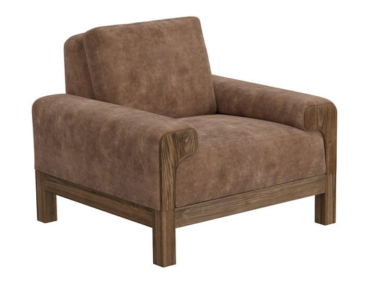 IFD  - Sedona  - Wooden Frame & Base, Armchair  - Brown  - IUP966-ACH-214 view 1