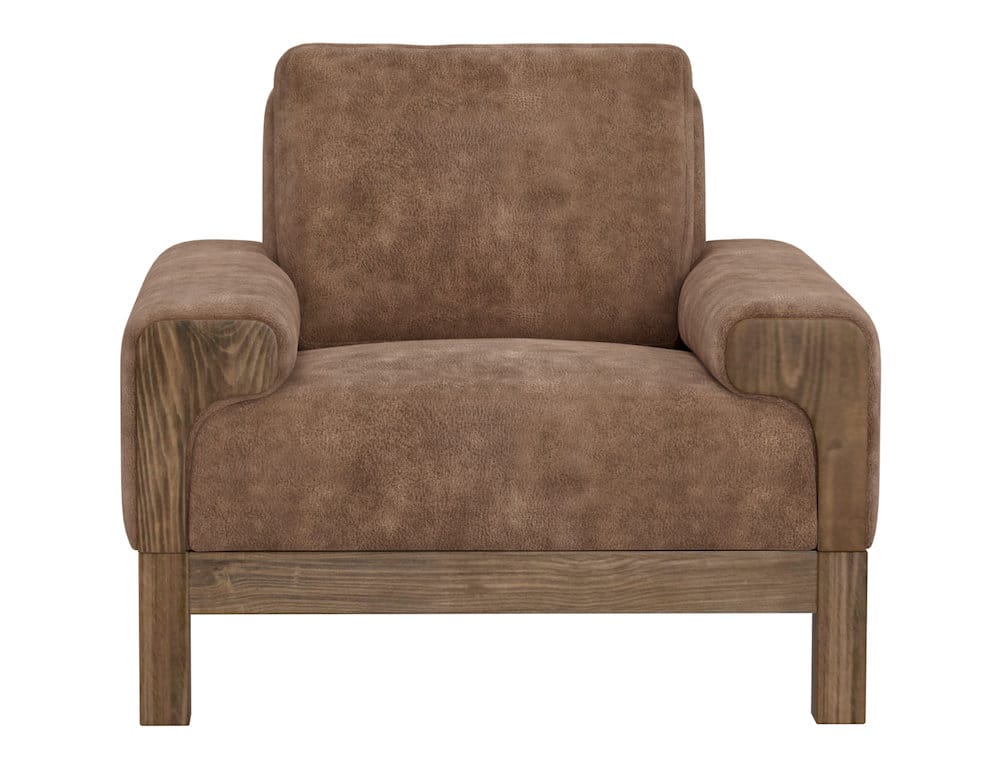 IFD  - Sedona  - Wooden Frame & Base, Armchair  - Brown  - IUP966-ACH-214 view 2