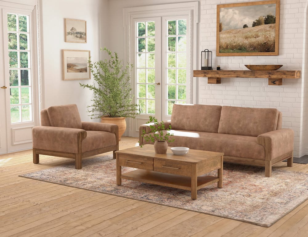 IFD  - Sedona  - Wooden Frame & Base, Armchair  - Brown  - IUP966-ACH-214 view 4