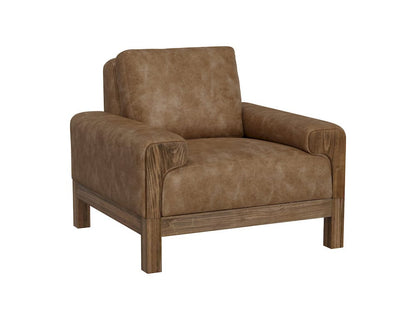 IFD  - Sedona  - Wooden Frame & Base, Armchair  - Cognac  - IUP966-ACH-202 view 1
