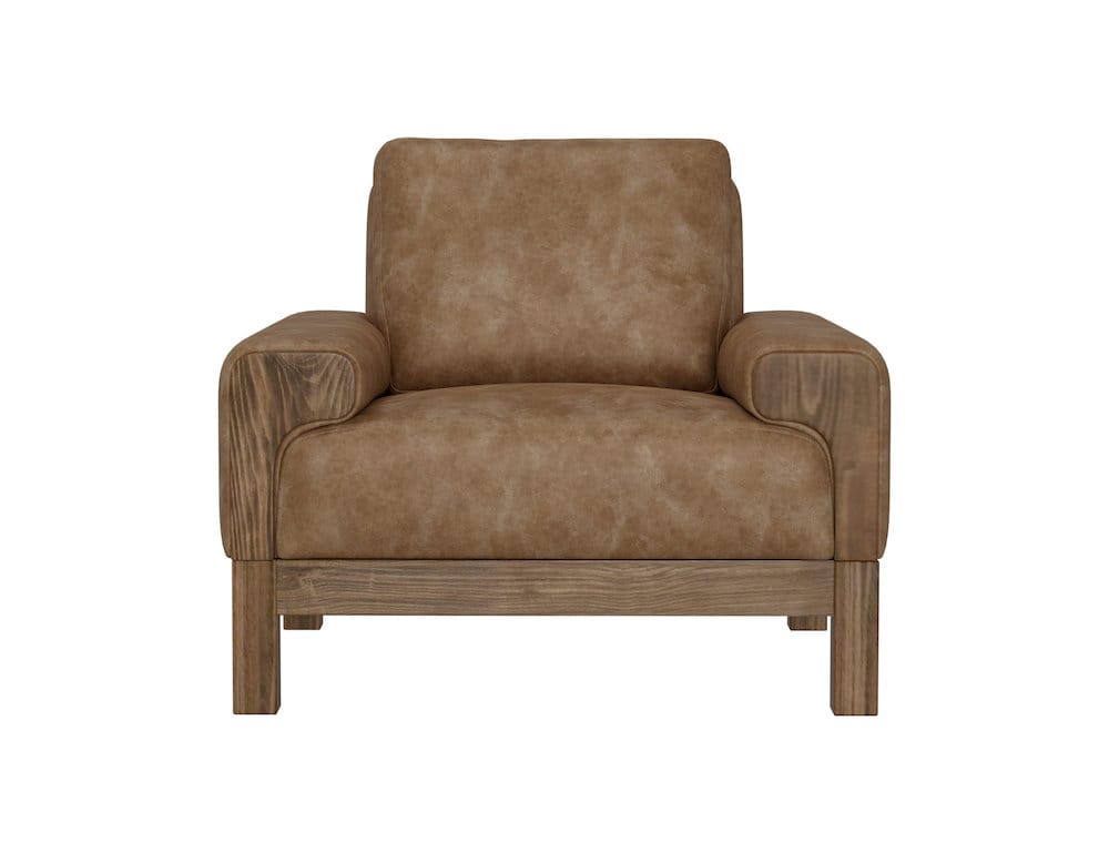 IFD  - Sedona  - Wooden Frame & Base, Armchair  - Cognac  - IUP966-ACH-202 view 2