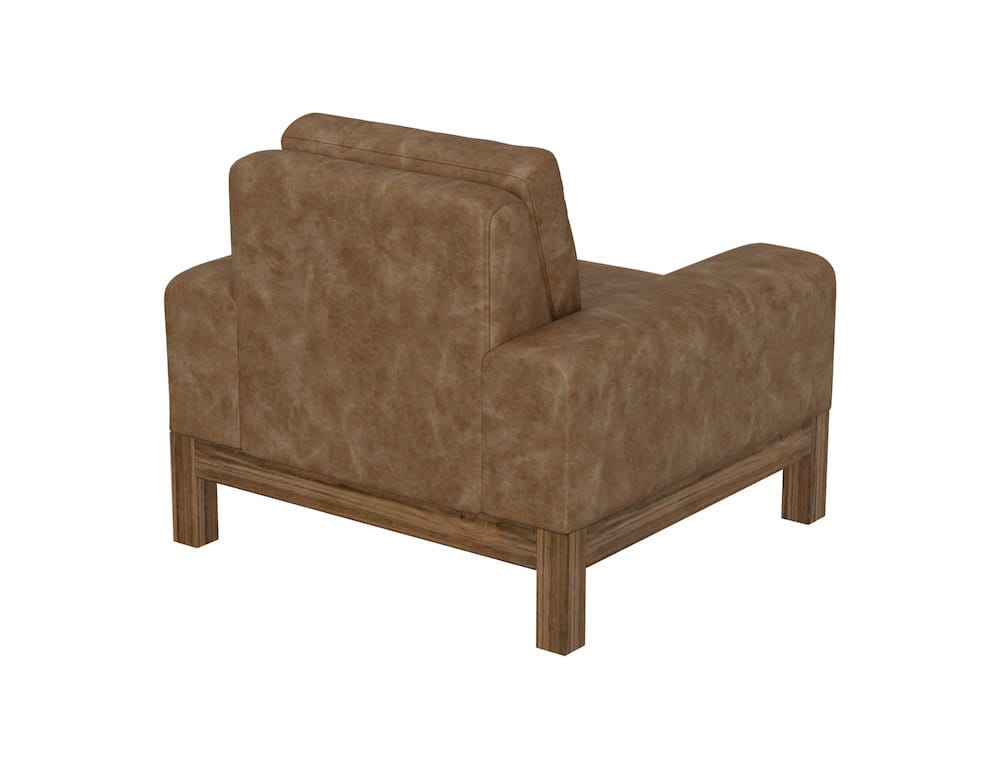 IFD  - Sedona  - Wooden Frame & Base, Armchair  - Cognac  - IUP966-ACH-202 view 3