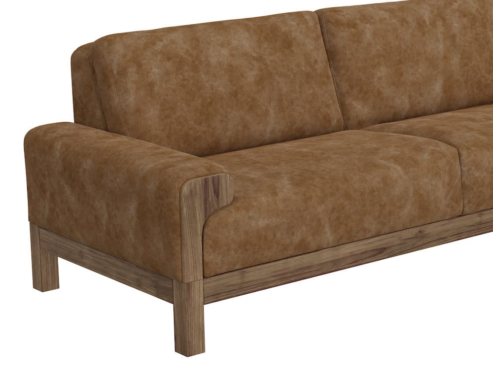 IFD  - Sedona  - Wooden Frame & Base, Loveseat  - Cognac  - IUP966-LOV-202 view 5