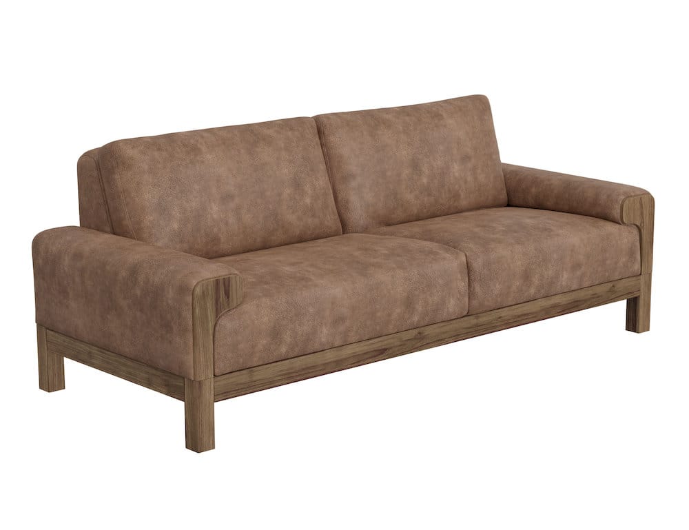 IFD  - Sedona  - Wooden Frame & Base, Sofa  - Brown  - IUP966-SOF-214 view 1