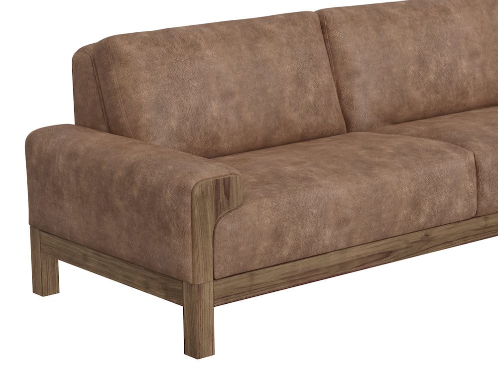 IFD  - Sedona  - Wooden Frame & Base, Sofa  - Brown  - IUP966-SOF-214 view 5