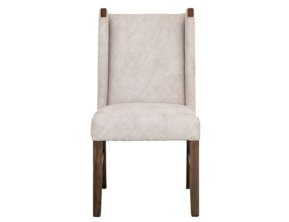 IFD - Silver - Poly Suede Upholstered Chair in Ivory (Set of 2) - IFD6471CHU view 2