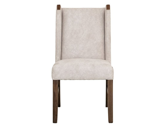 IFD - Silver - Poly Suede Upholstered Chair in Ivory (Set of 2) - IFD6471CHU view 2