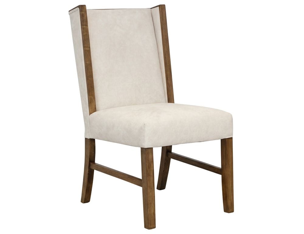 IFD - Silver - Poly Suede Upholstered Chair in Ivory (Set of 2) - IFD6472CHU view 1