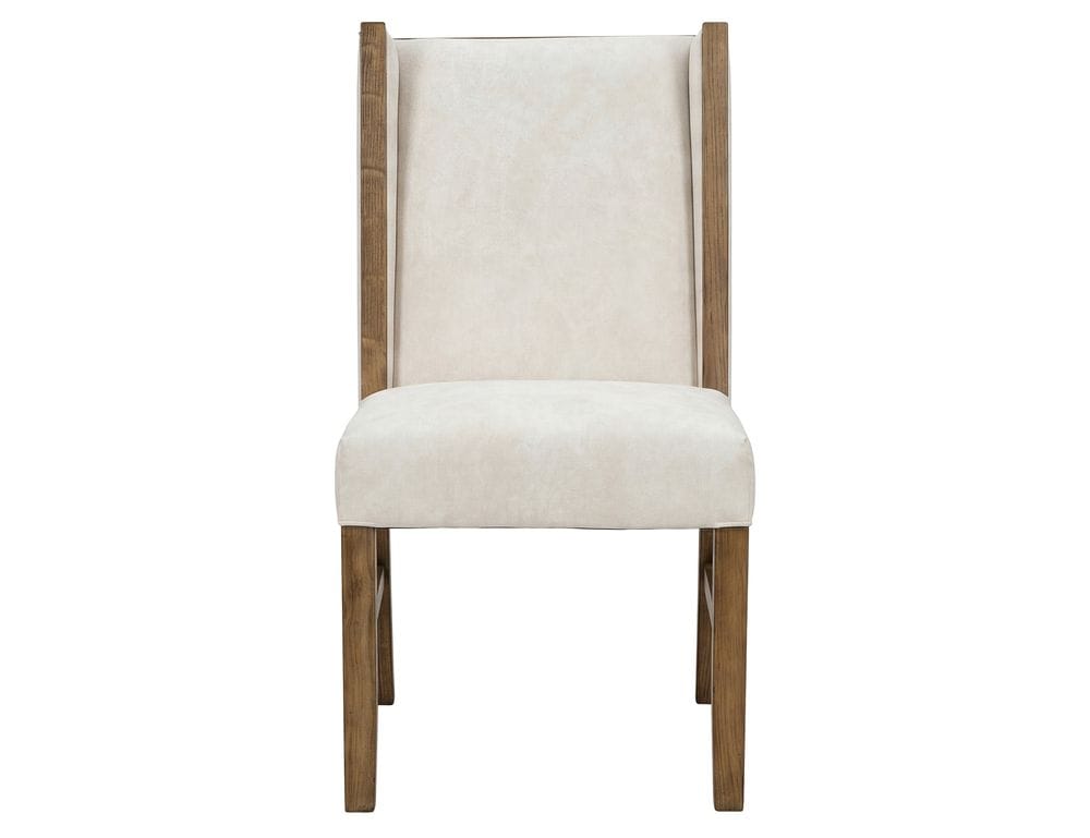 IFD - Silver - Poly Suede Upholstered Chair in Ivory (Set of 2) - IFD6472CHU view 2