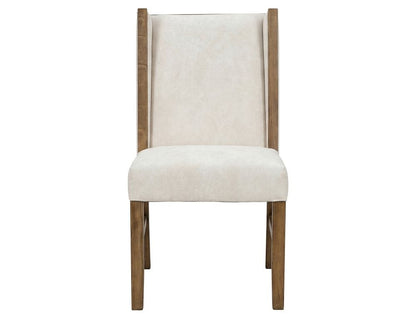 IFD - Silver - Poly Suede Upholstered Chair in Ivory (Set of 2) - IFD6472CHU view 2