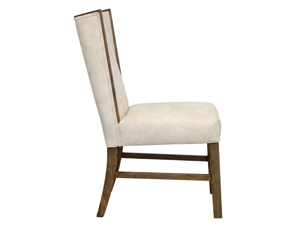 IFD - Silver - Poly Suede Upholstered Chair in Ivory (Set of 2) - IFD6472CHU view 3