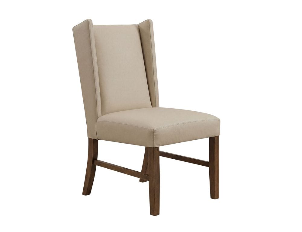 IFD - Silver - Upholstered Chair (100% Leather) in Ivory (Set of 2) - IFD6473CHU view 1