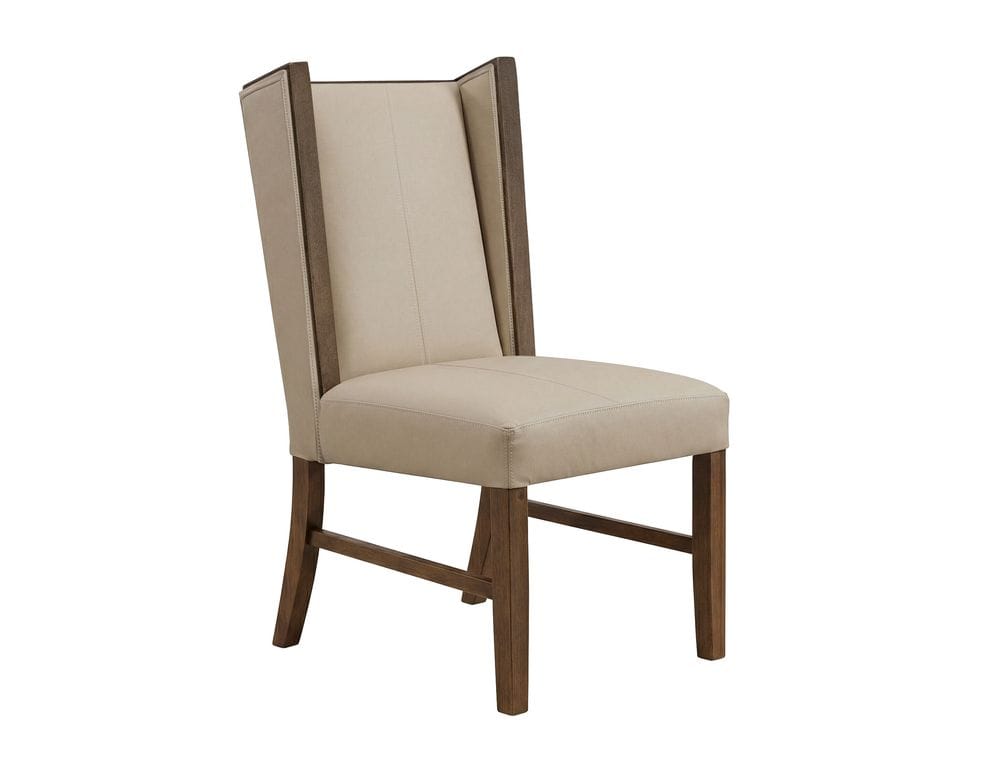 IFD - Silver - Upholstered Chair (100% Leather) in Ivory (Set of 2) - IFD6474CHU view 1