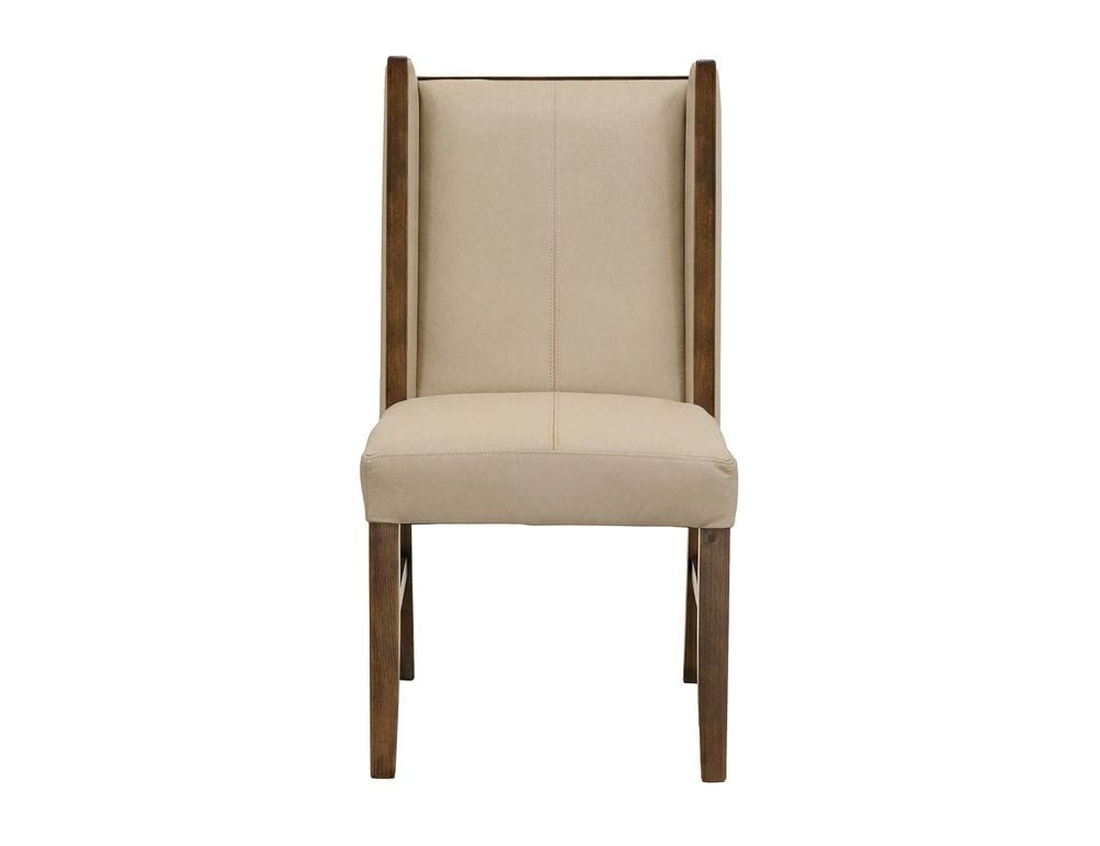 IFD - Silver - Upholstered Chair (100% Leather) in Ivory (Set of 2) - IFD6474CHU view 2