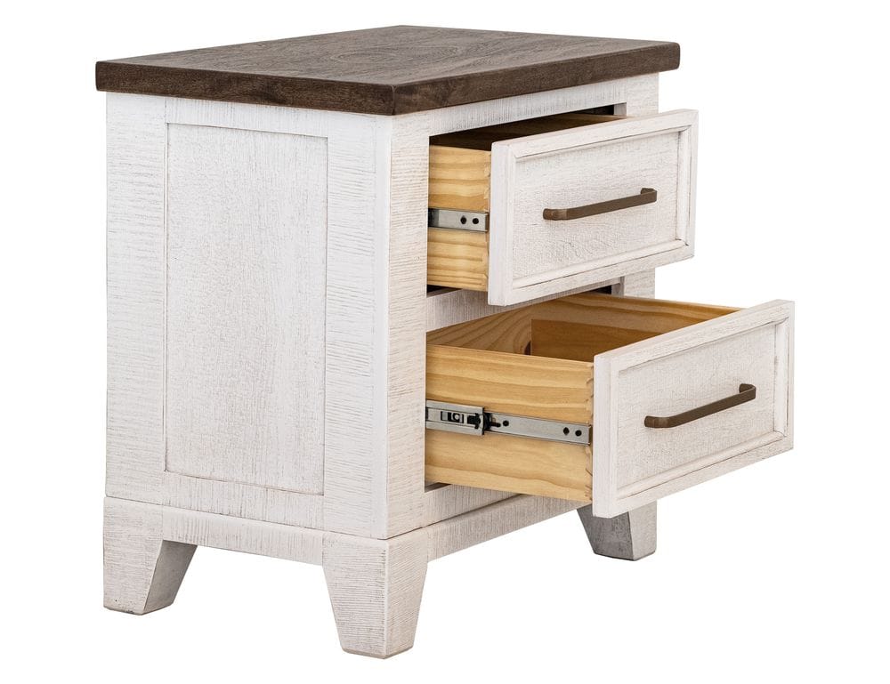 IFD - Stoa - 2 Drawer, Nightstand in White/Brown - IFD4993NTS view 3