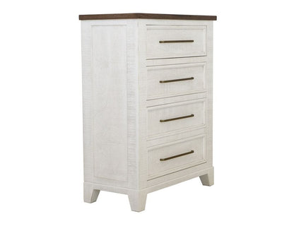 IFD - Stoa - 4 Drawer, Chest in White/Brown - IFD4993CHT view 1