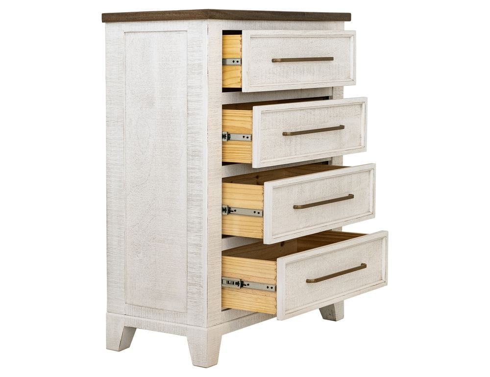 IFD - Stoa - 4 Drawer, Chest in White/Brown - IFD4993CHT view 3
