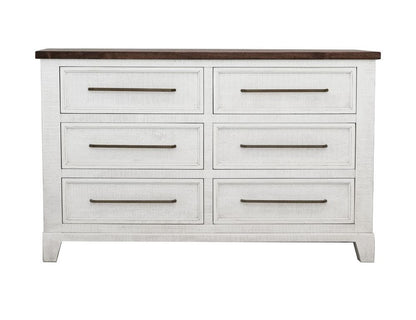 IFD - Stoa - 6 Drawer, Dresser in White/Brown - IFD4993DSR view 2