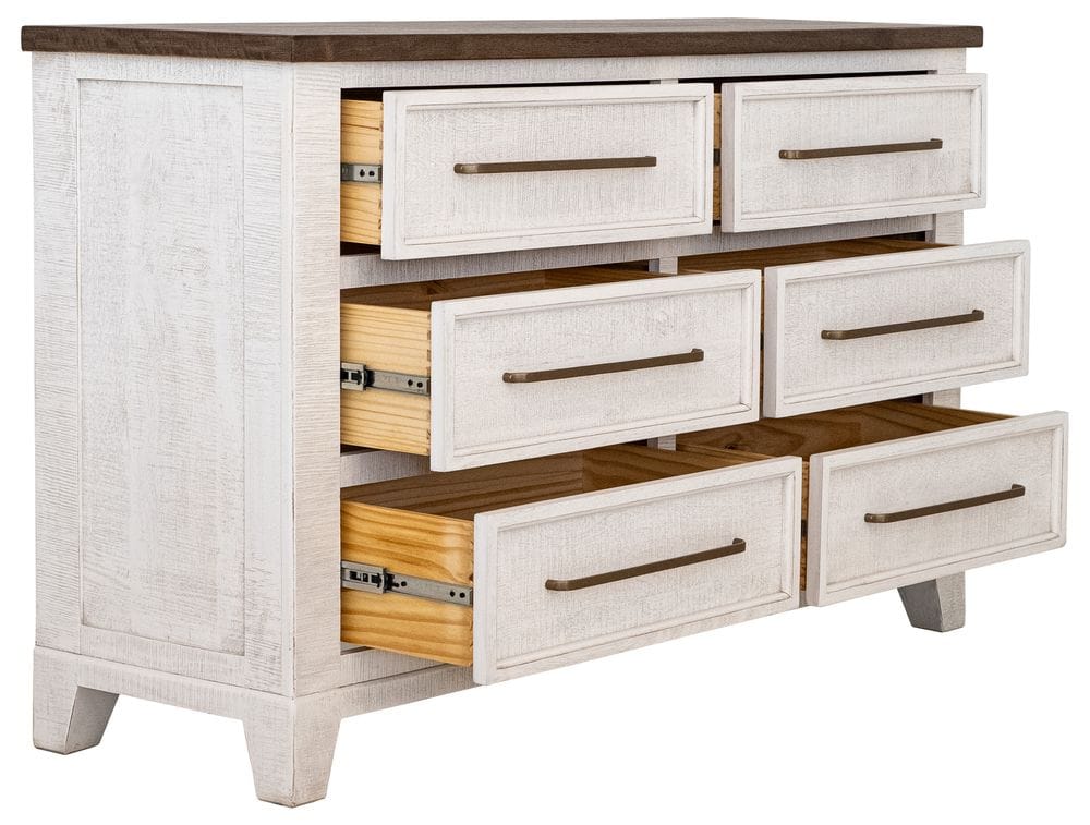 IFD - Stoa - 6 Drawer, Dresser in White/Brown - IFD4993DSR view 3