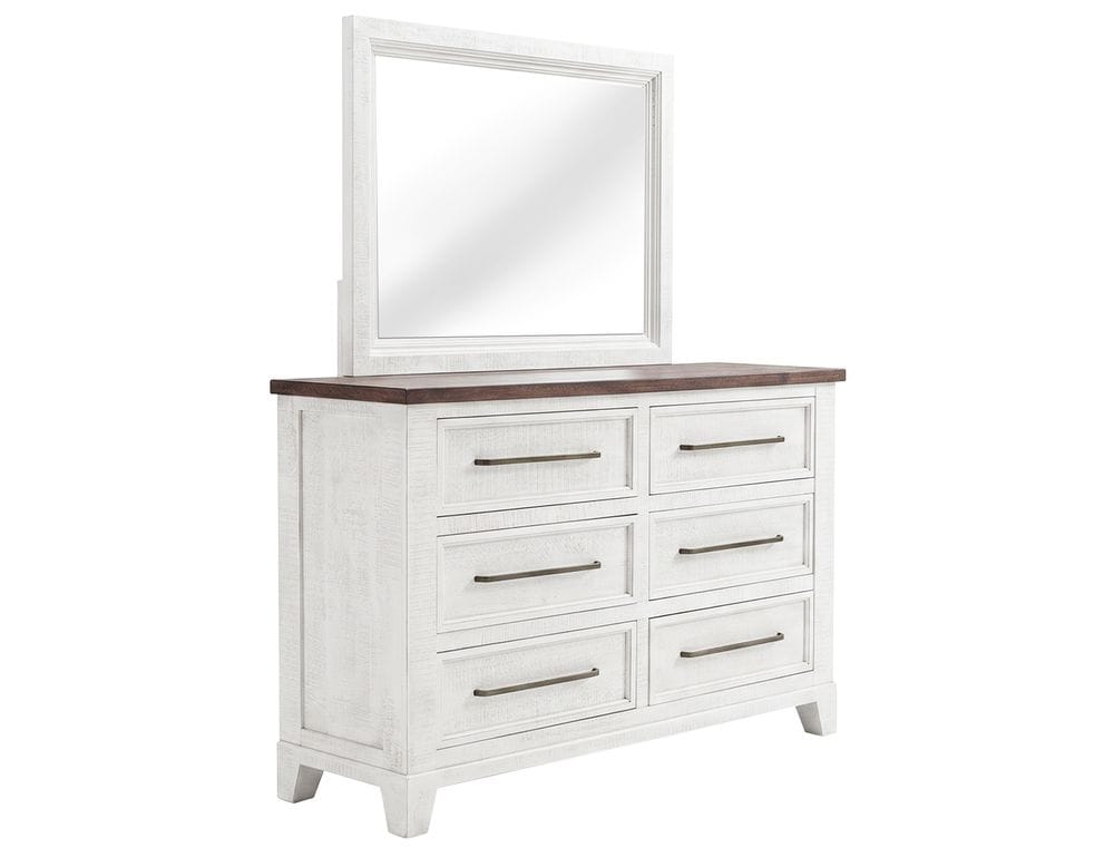 IFD - Stoa - 6 Drawer, Dresser in White/Brown - IFD4993DSR view 4