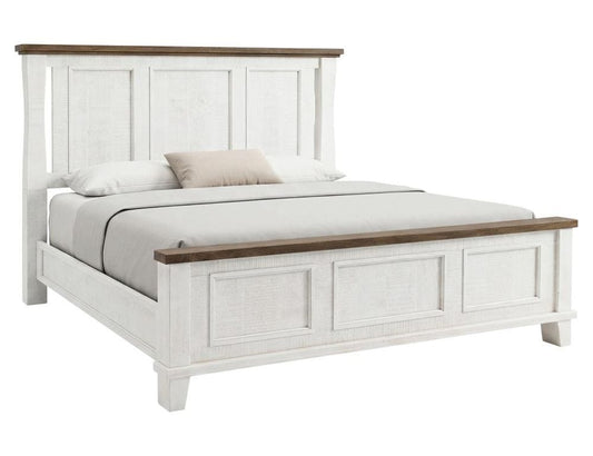IFD - Stoa - Queen Bed in White/Brown - IFD4993BEDQE view 1