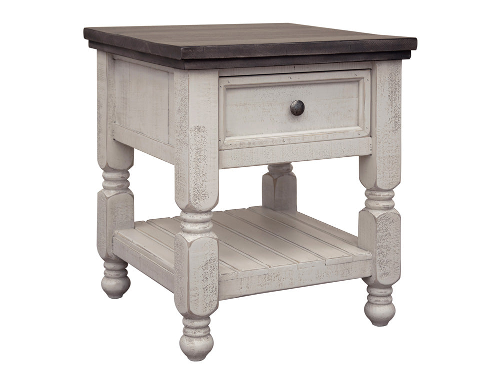 IFD - Stone 1 Drawer, Shelf End Table - IFD4691END view 2