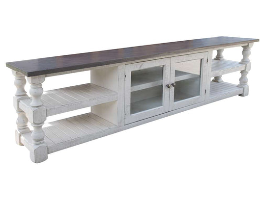 IFD - Stone 2 Doors & Shelves, 93in TV Stand - IFD4691STN93 veiw 1