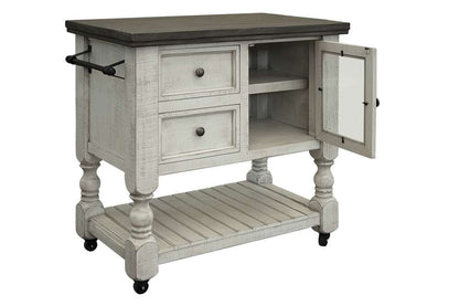 IFD - Stone 2 Drawer, 1 Glass Door Kitchen Island- Stone Finish - IFD4691KSL veiw 1