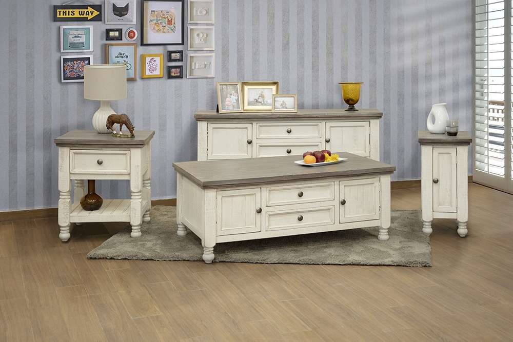 IFD - Stone 4 Drawers Cocktail Table - IFD4691CKT veiw 2