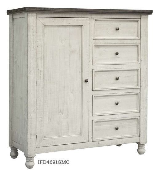 IFD - Stone 5 Drawer, 1 Door Gentleman Chest - IFD4691GMC veiw 1