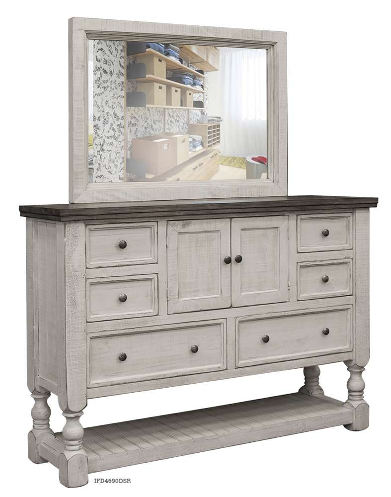 IFD - Stone 6 Drawer, 2 Door Dresser - IFD4690DSR veiw 2